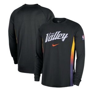 NBA PHOENIX SUNS NIKE 2025-26 CITY EDITION DRI-FIT LONG SLEEVE T-SHIRT BLACK XL